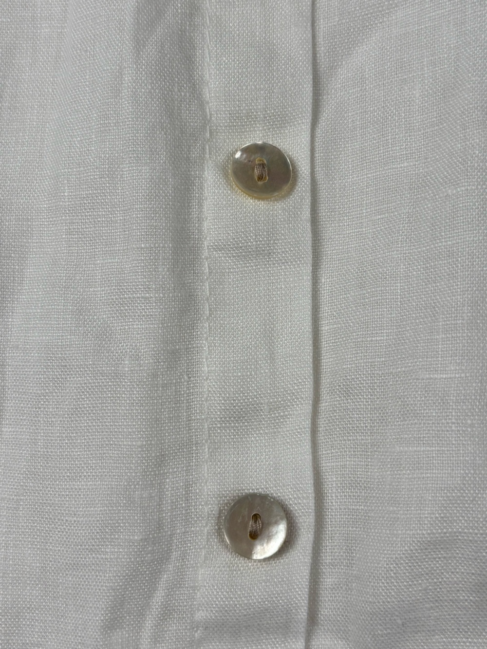 Terzo Millennio Relaxed White Short-Sleeve Linen-Tunic top High-Low Hem Italian - Picture 14 of 15